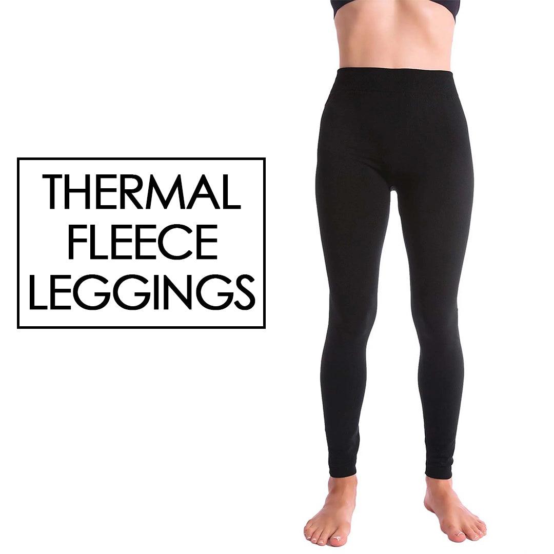 Best Fleece Lined Leggings UK - 4.9 TOG Black Tummy Control Thick Pants Women's Thermal Fleece Leggings Clothing - Tophatter Daily Deals