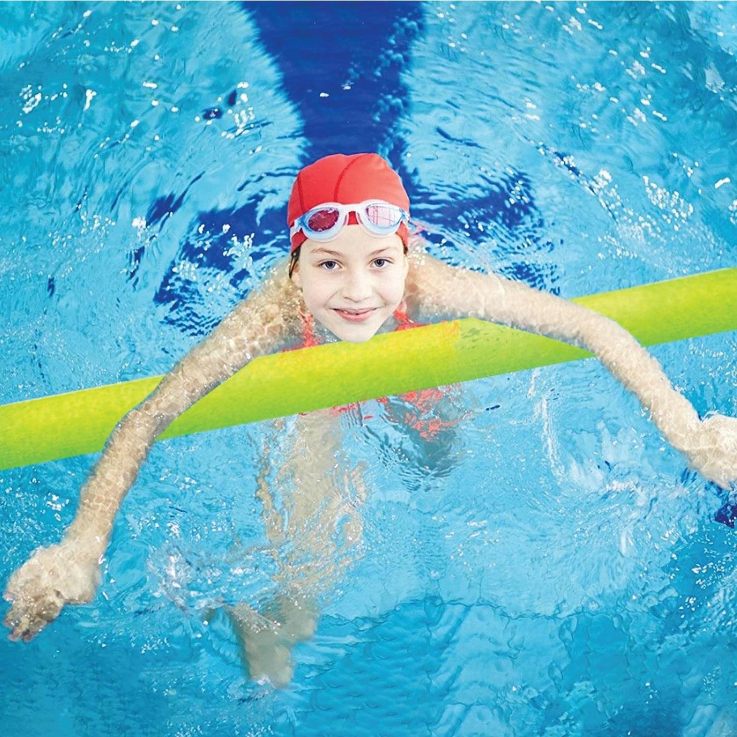 Foam Swimming Pool Noodle - 3x Swimming Pool Noodle Stick Water Float Aid Strip Blue or Red Summer & Swimming - Tophatter Daily Deals