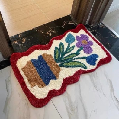 Flower in Vase Mat Rugs - Tophatter Daily Deals
