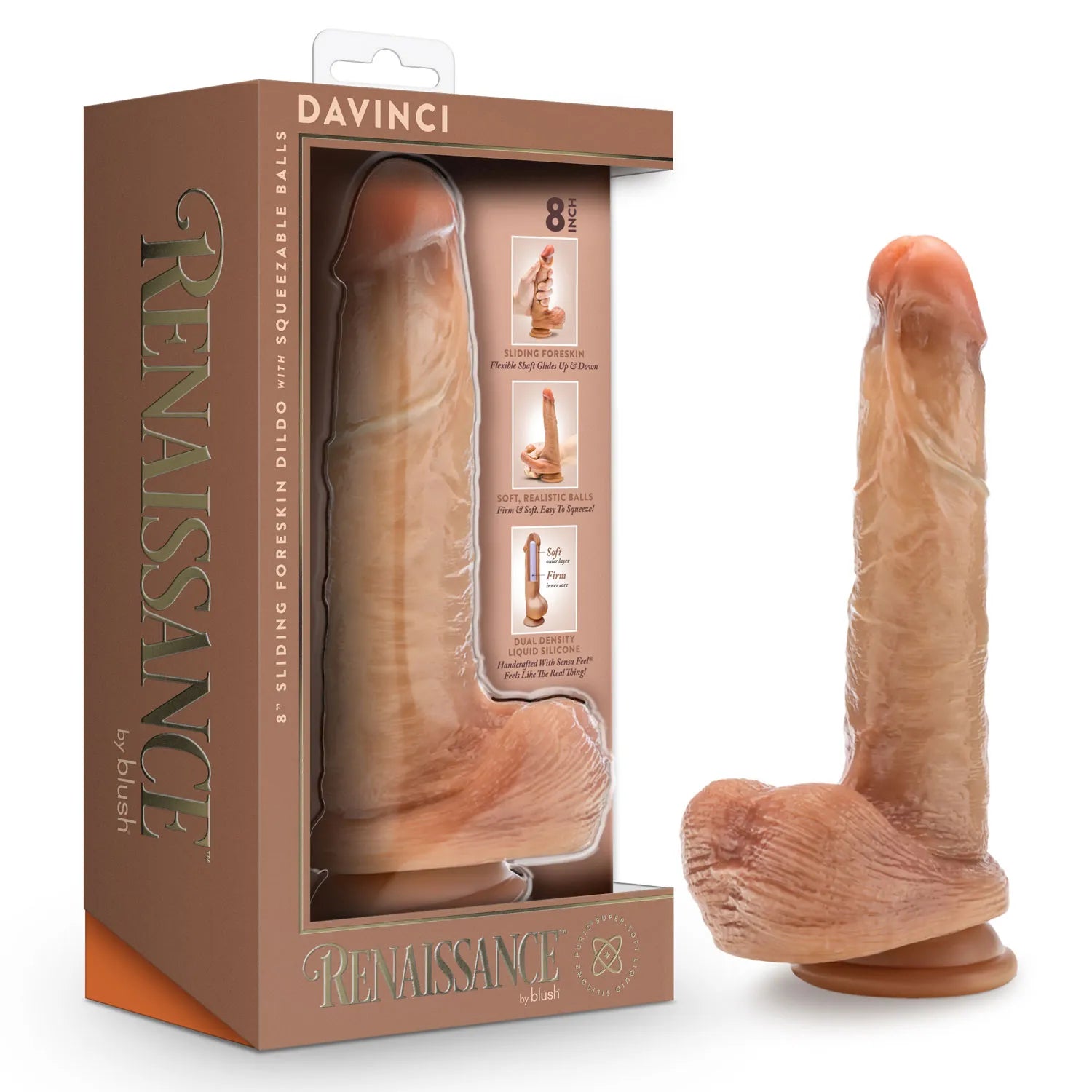 Renaissance DaVinci – 8 Inch Realistic Dual Density Dildo > Dildos > Realistic Dildos - Tophatter Daily Deals