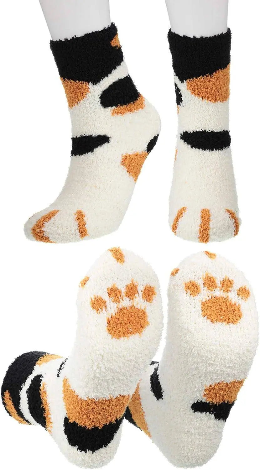 Fluffy Cat Paw Socks - Winter Edition - Tophatter Daily Deals
