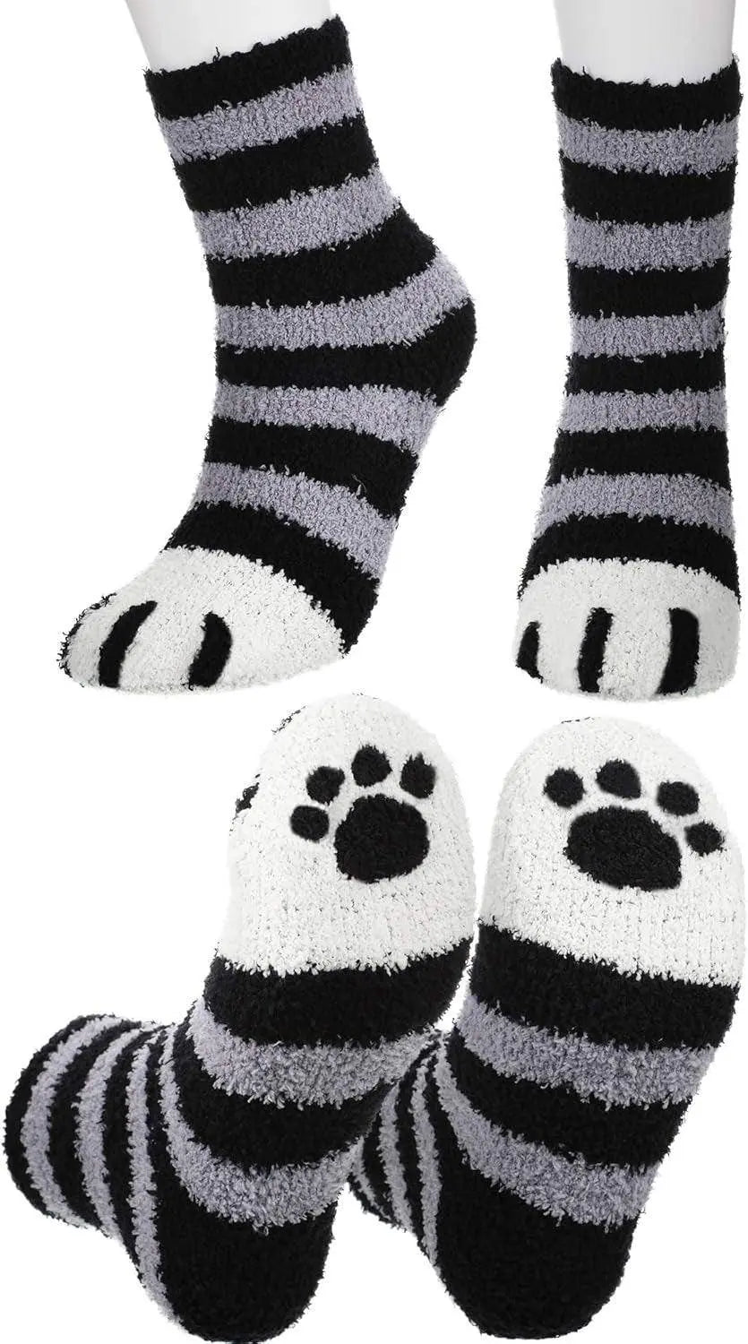 Fluffy Cat Paw Socks - Winter Edition - Tophatter Daily Deals