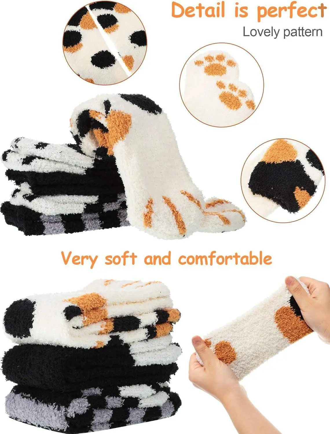 Fluffy Cat Paw Socks - Winter Edition - Tophatter Daily Deals