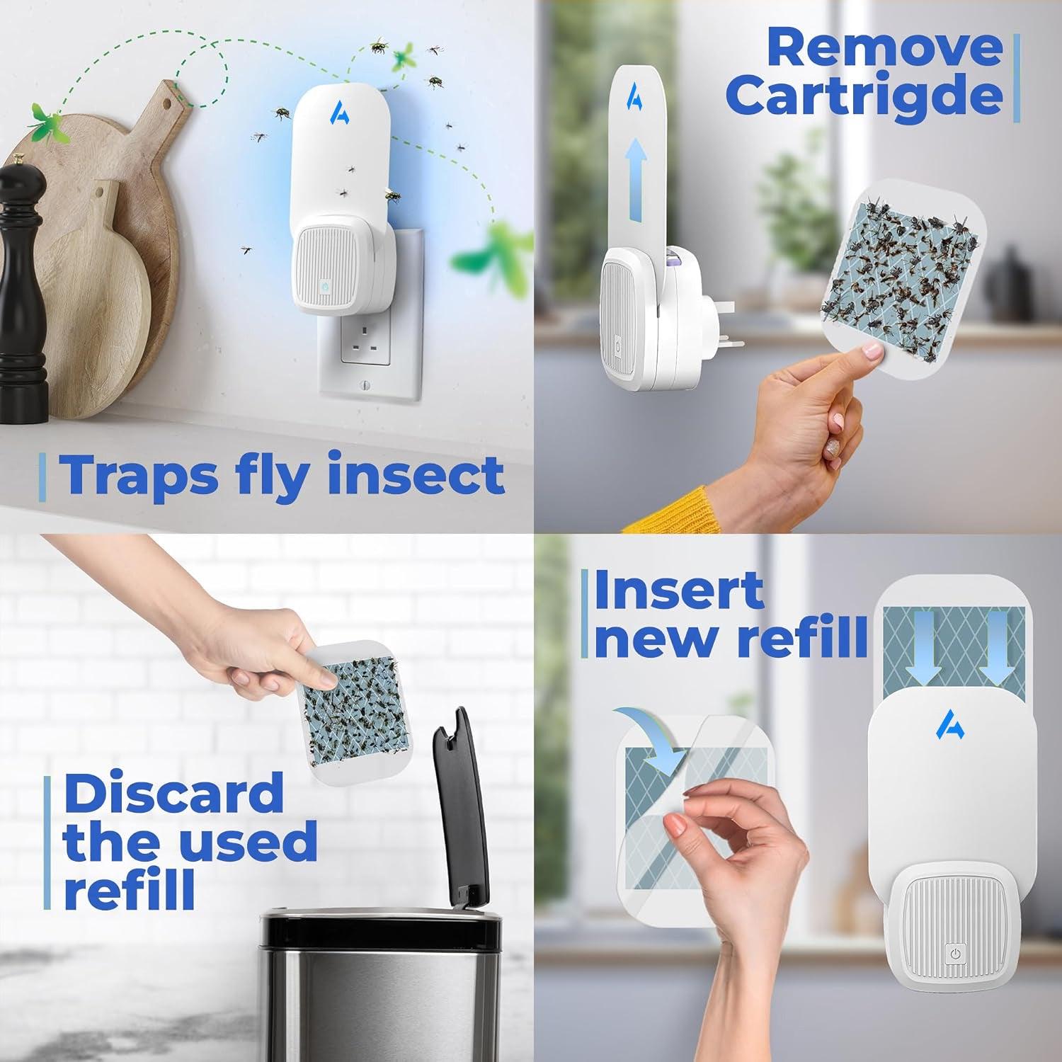 Indoor Fly Trap - Fly Trap Indoor, Fruit Fly Traps for Indoors, Gnat Traps for House Indoor, Fly Catcher Indoor Home - Tophatter Daily Deals