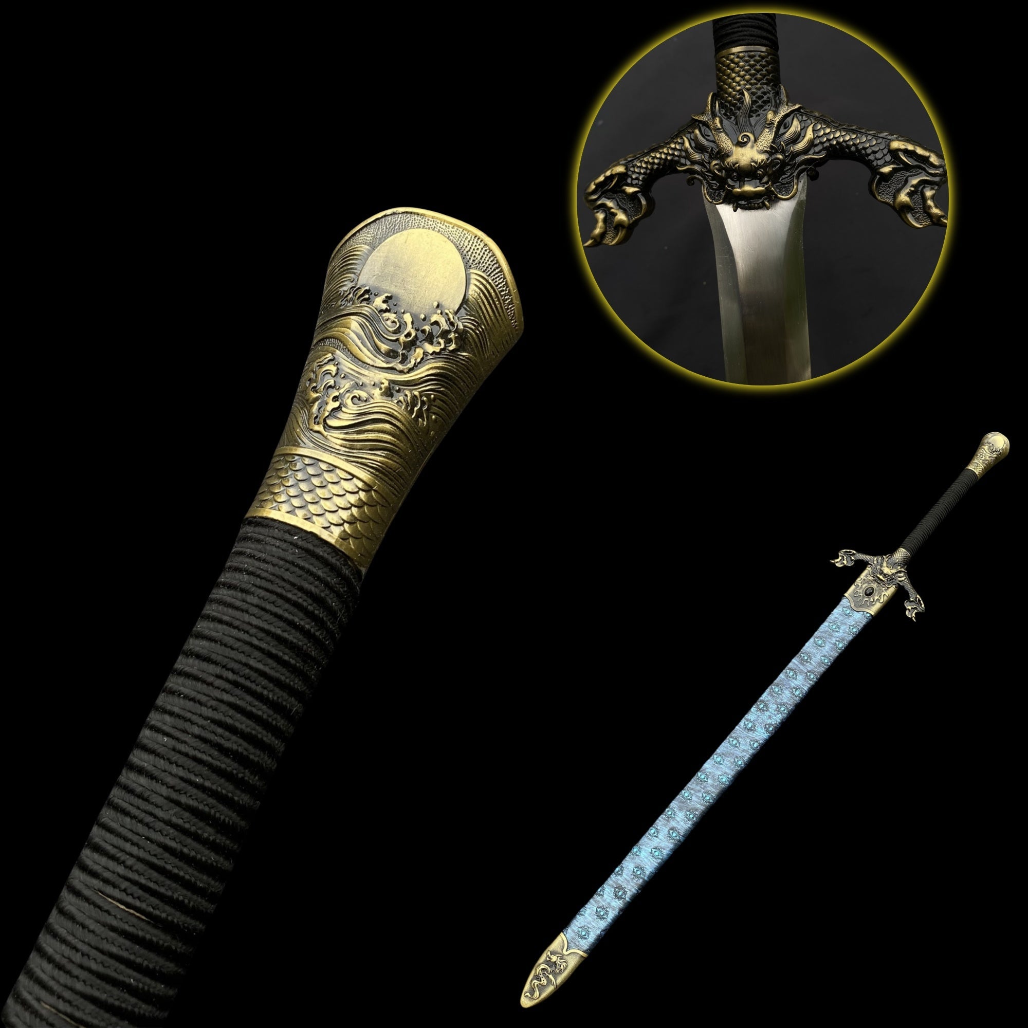 Chinese Style Life-size Flying Dragon Battleb Sword Replica - Tophatter Daily Deals