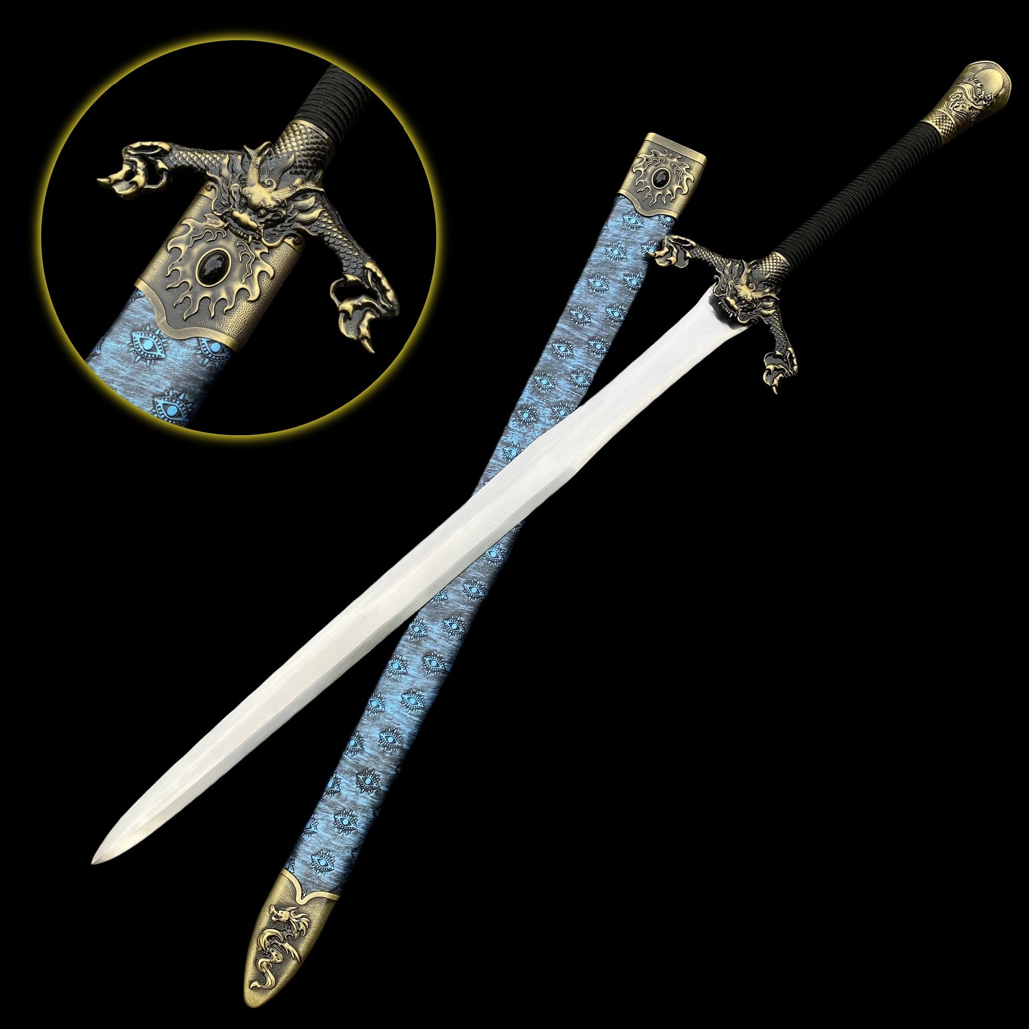 Chinese Style Life-size Flying Dragon Battleb Sword Replica - Tophatter Daily Deals