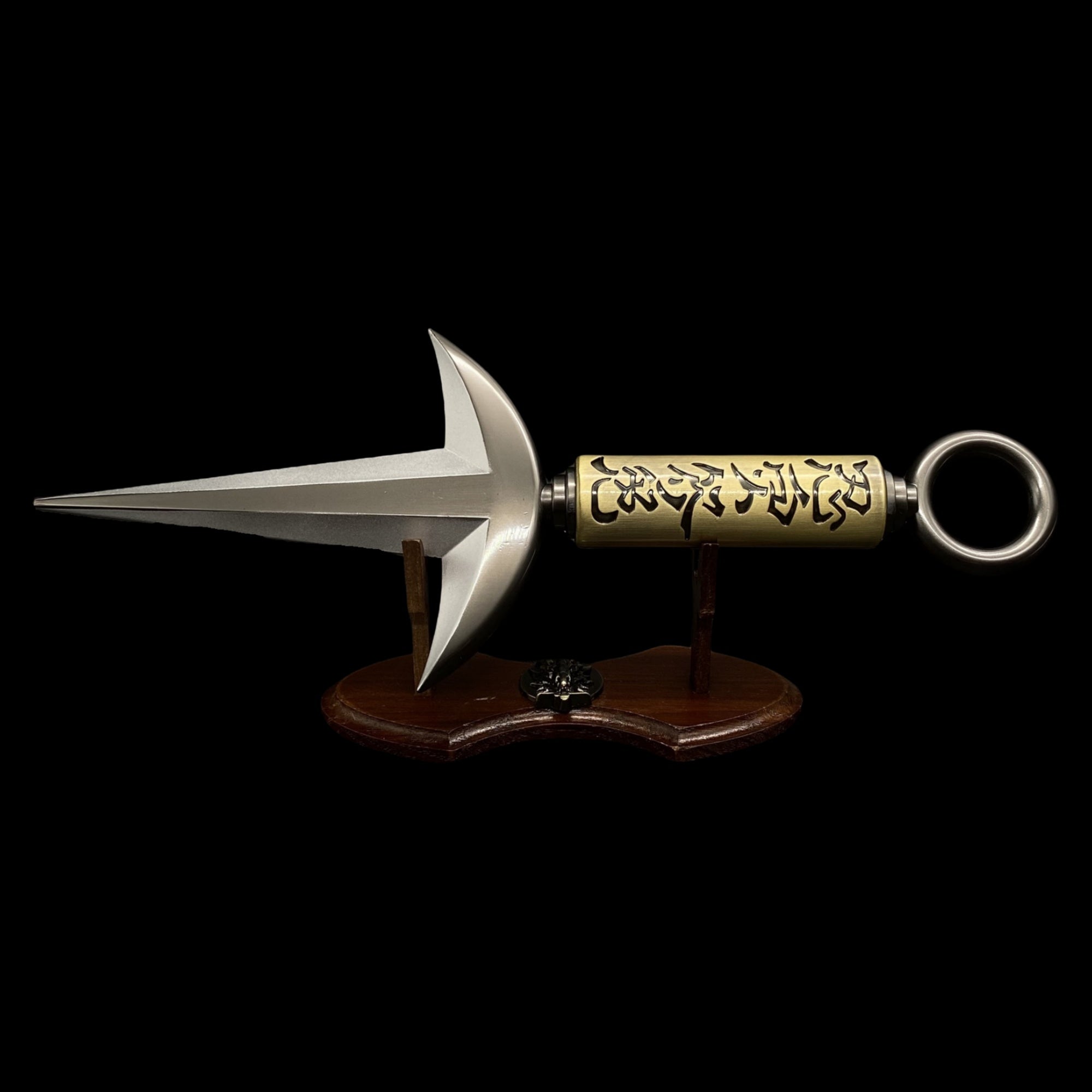 Ninja Flying God Kunai Metal Replica With Stand - Tophatter Daily Deals