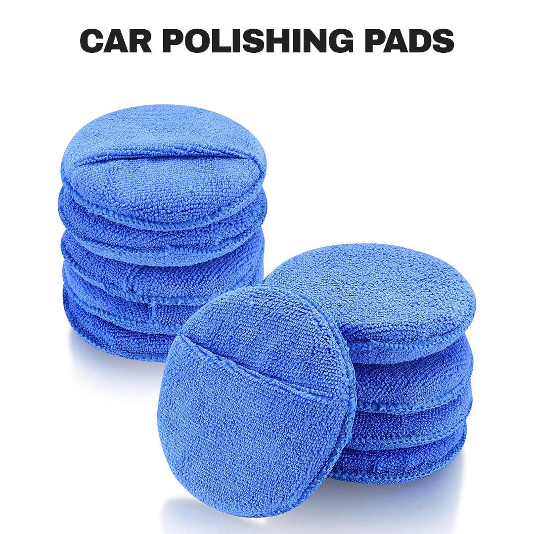 Pads for Car Polisher - 10PCS Car Microfiber Polishing Pads Wax Applicator Foam Sponge Cleaning Buffer Car Accessories - Tophatter Daily Deals