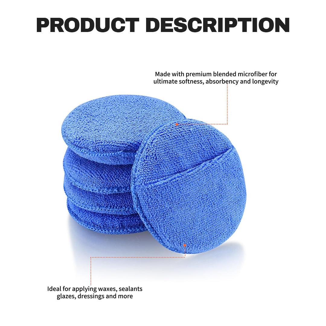 Pads for Car Polisher - 10PCS Car Microfiber Polishing Pads Wax Applicator Foam Sponge Cleaning Buffer Car Accessories - Tophatter Daily Deals