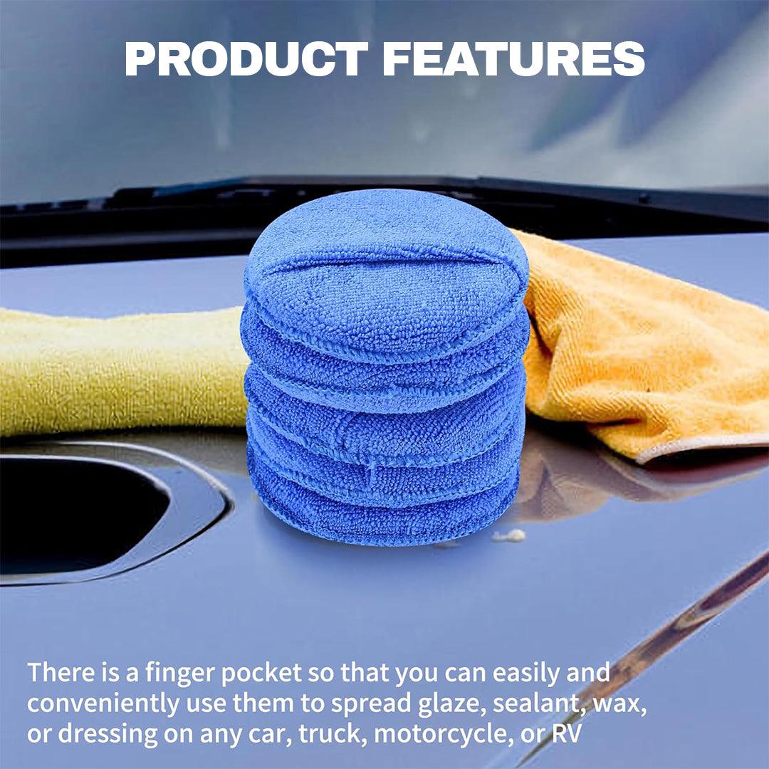 Pads for Car Polisher - 10PCS Car Microfiber Polishing Pads Wax Applicator Foam Sponge Cleaning Buffer Car Accessories - Tophatter Daily Deals