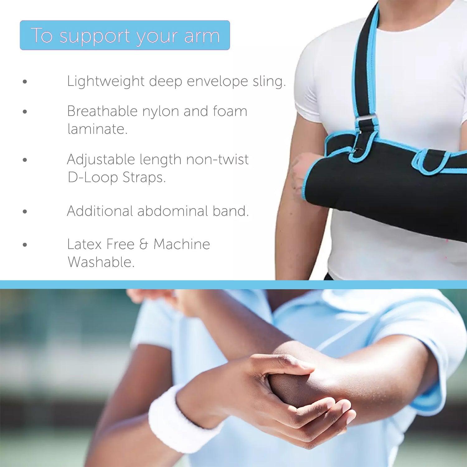 Arm Support Sling - Foam Arm Sling NHS Shoulder Sling Elbow Sling One Size Fits All Adults Health Care - Tophatter Daily Deals