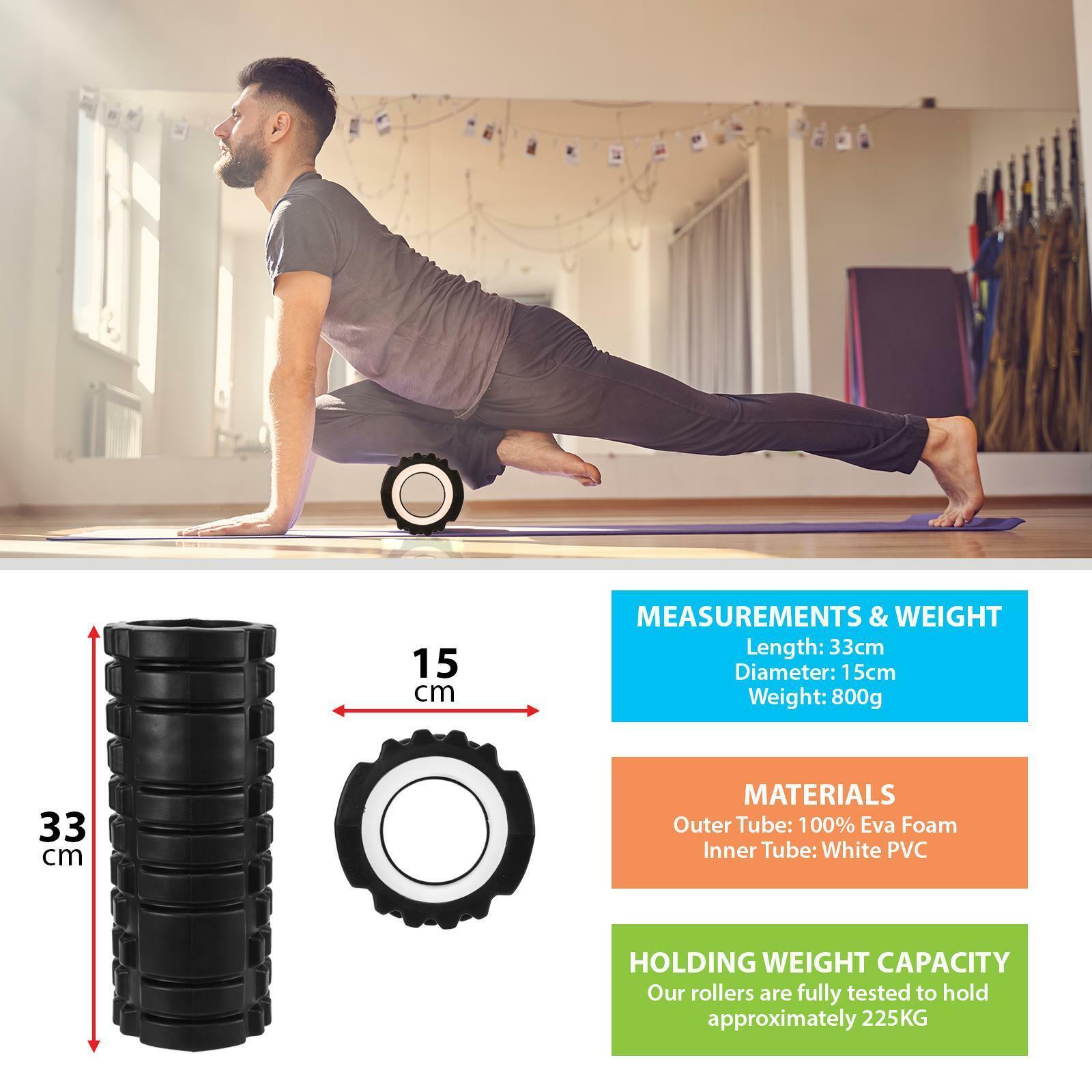 Foam Roller for Back - Foam Fitness Roller Deep Tissue Gym Massage Grid Muscle Trigger Point Muscles Health Care - Tophatter Daily Deals