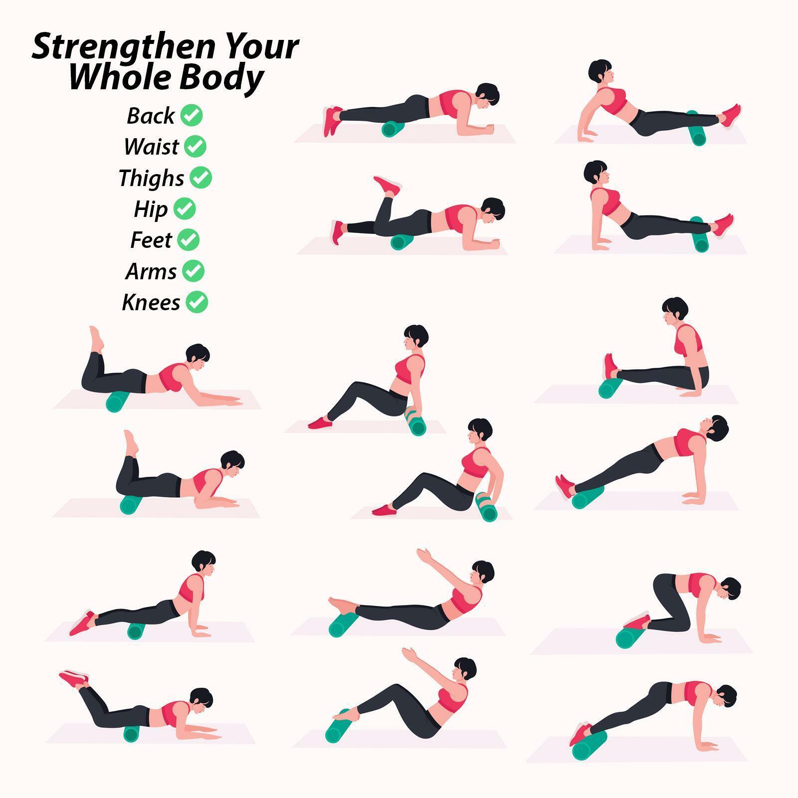 Foam Roller for Back - Foam Fitness Roller Deep Tissue Gym Massage Grid Muscle Trigger Point Muscles Health Care - Tophatter Daily Deals