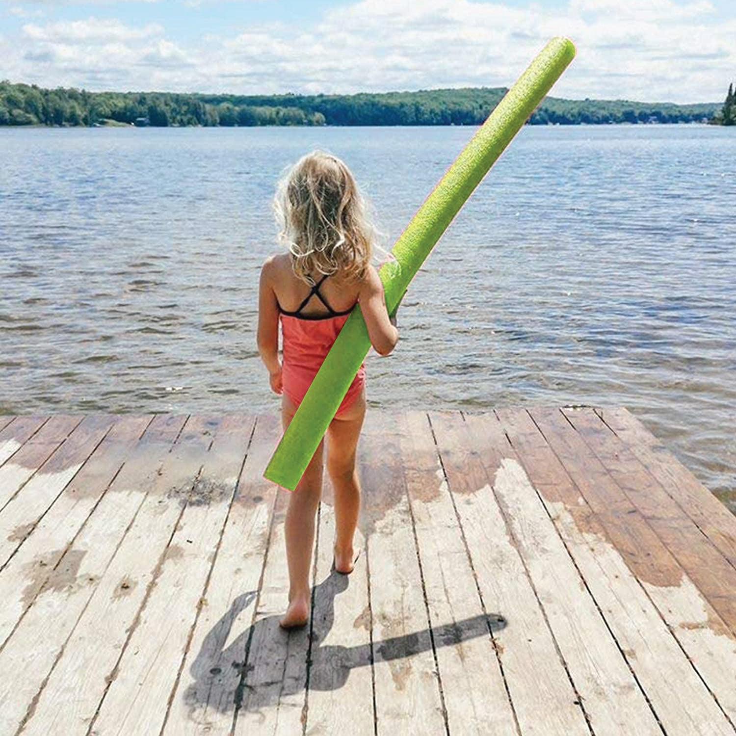 Foam Swimming Pool Noodle - 3x Swimming Pool Noodle Stick Water Float Aid Strip Blue or Red Summer & Swimming - Tophatter Daily Deals