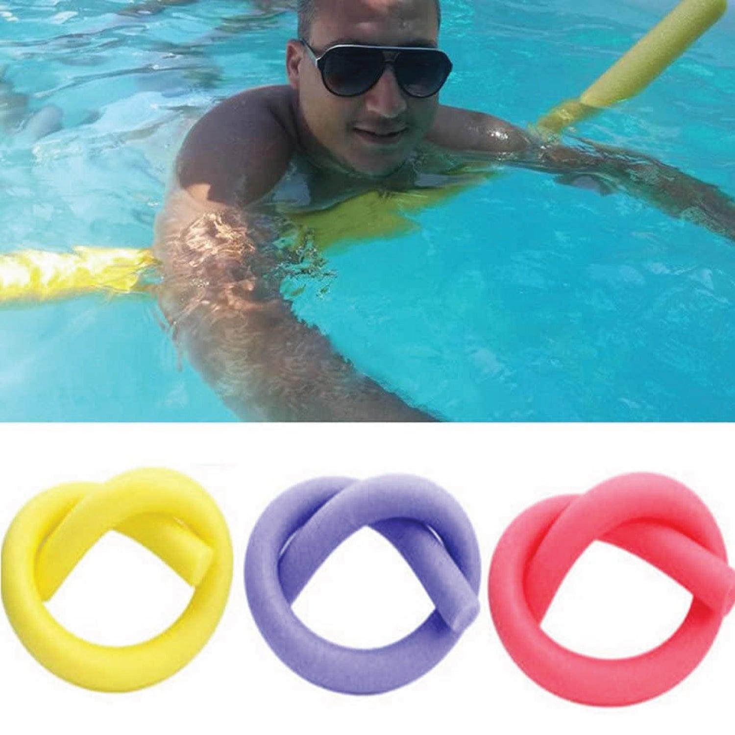 Foam Swimming Pool Noodle - 3x Swimming Pool Noodle Stick Water Float Aid Strip Blue or Red Summer & Swimming - Tophatter Daily Deals