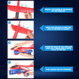 Airplane Launcher Toy – Kids 2 Flight Mode Airplane EPP Foam Gliders Fly Toy Catapult Launcher Gun Set Airplane Launcher Toy - Tophatter Daily Deals