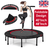 Rebounder Mini Trampoline - 40” Rebounder Mini Fitness Trampoline, Outdoor/Indoor Mini Trampoline, Sprung training Aerobic Trampoline Exercise & Fitness - Tophatter Daily Deals
