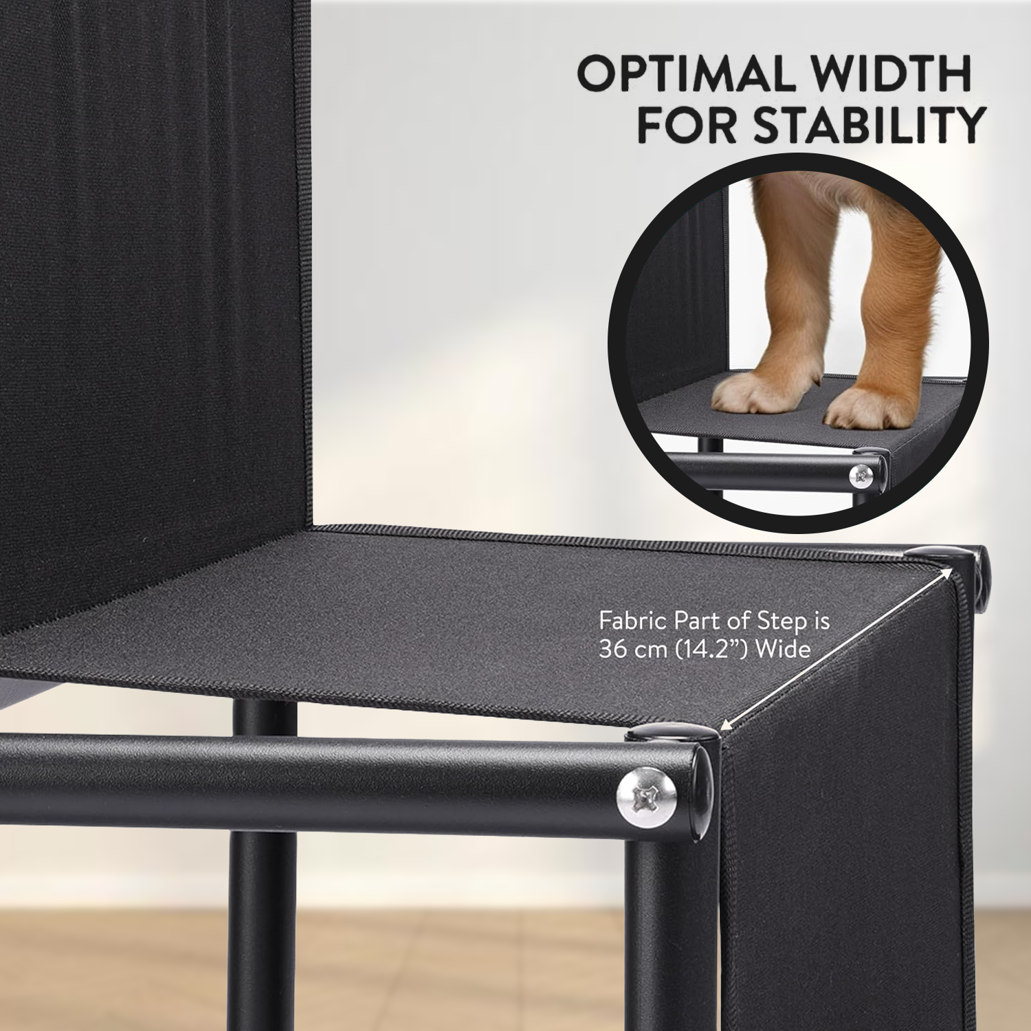 Folding Dog Steps – 4 Stairs Portable Dog Ramp Steps Car Boot Access Ladder for Pet Dog Cat Pet Products - Tophatter Daily Deals