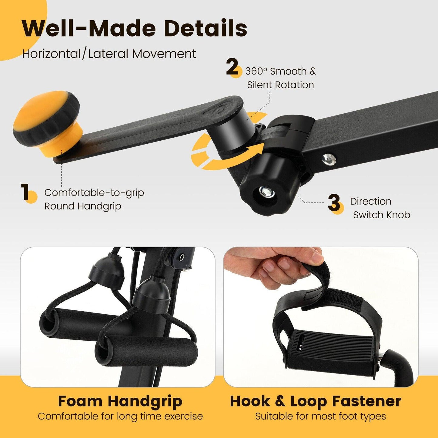 Best Exercise Bike at Home - Pedal Exercise Bike Hand Arm Leg & Knee Fitness Machine Exercise & Fitness - Tophatter Daily Deals