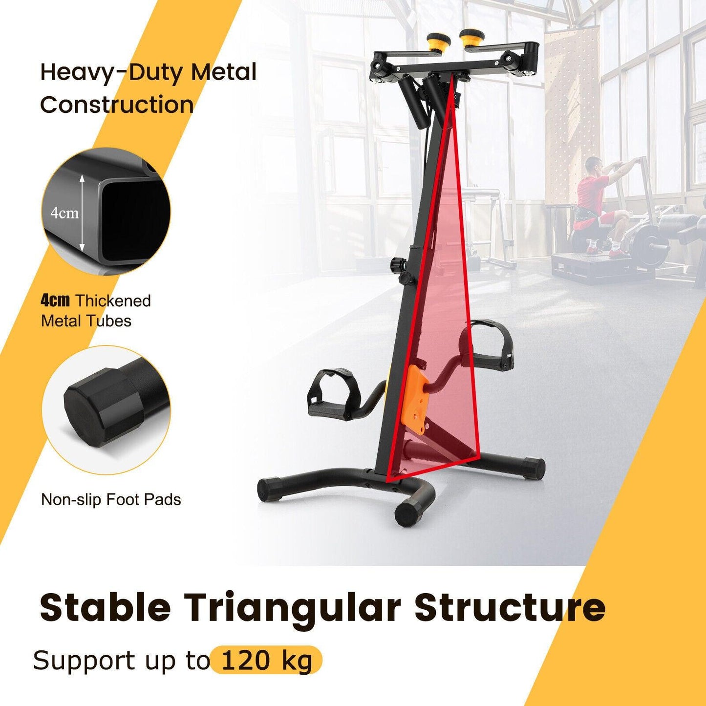 Best Exercise Bike at Home - Pedal Exercise Bike Hand Arm Leg & Knee Fitness Machine Exercise & Fitness - Tophatter Daily Deals