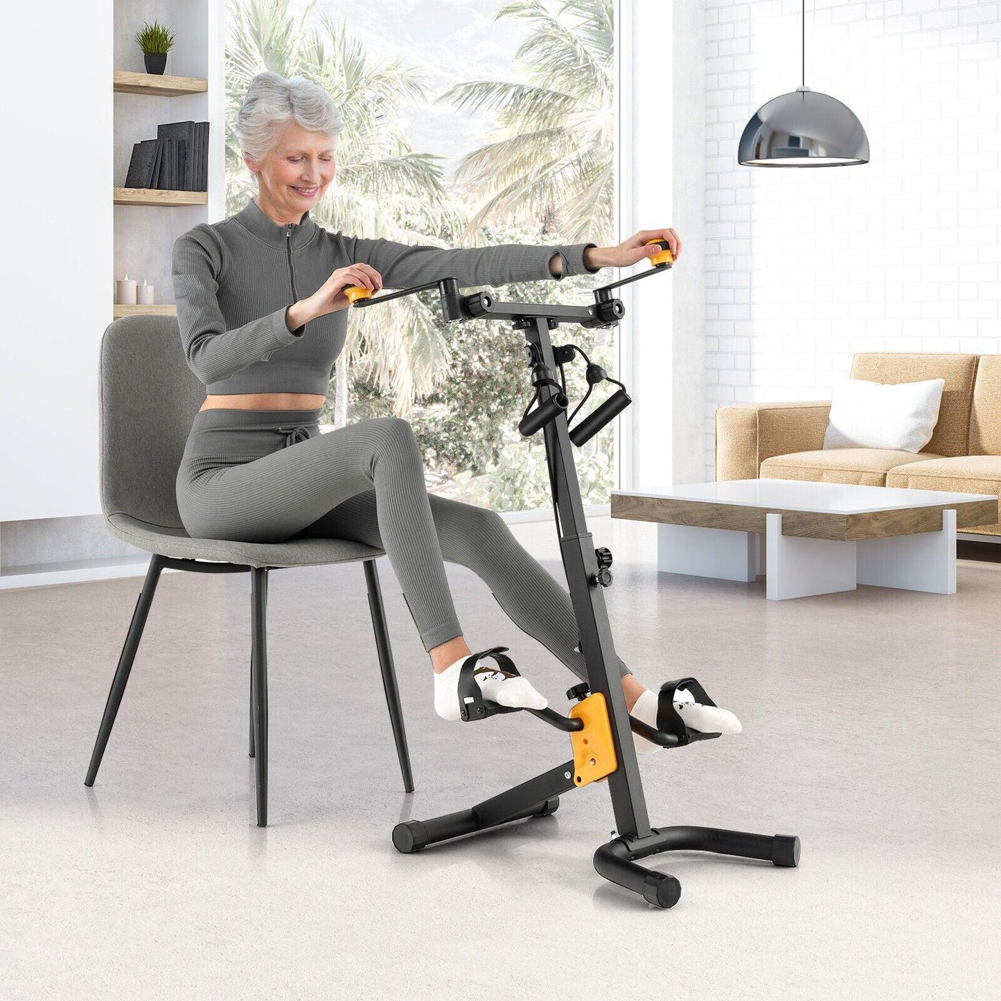 Best Exercise Bike at Home - Pedal Exercise Bike Hand Arm Leg & Knee Fitness Machine Exercise & Fitness - Tophatter Daily Deals