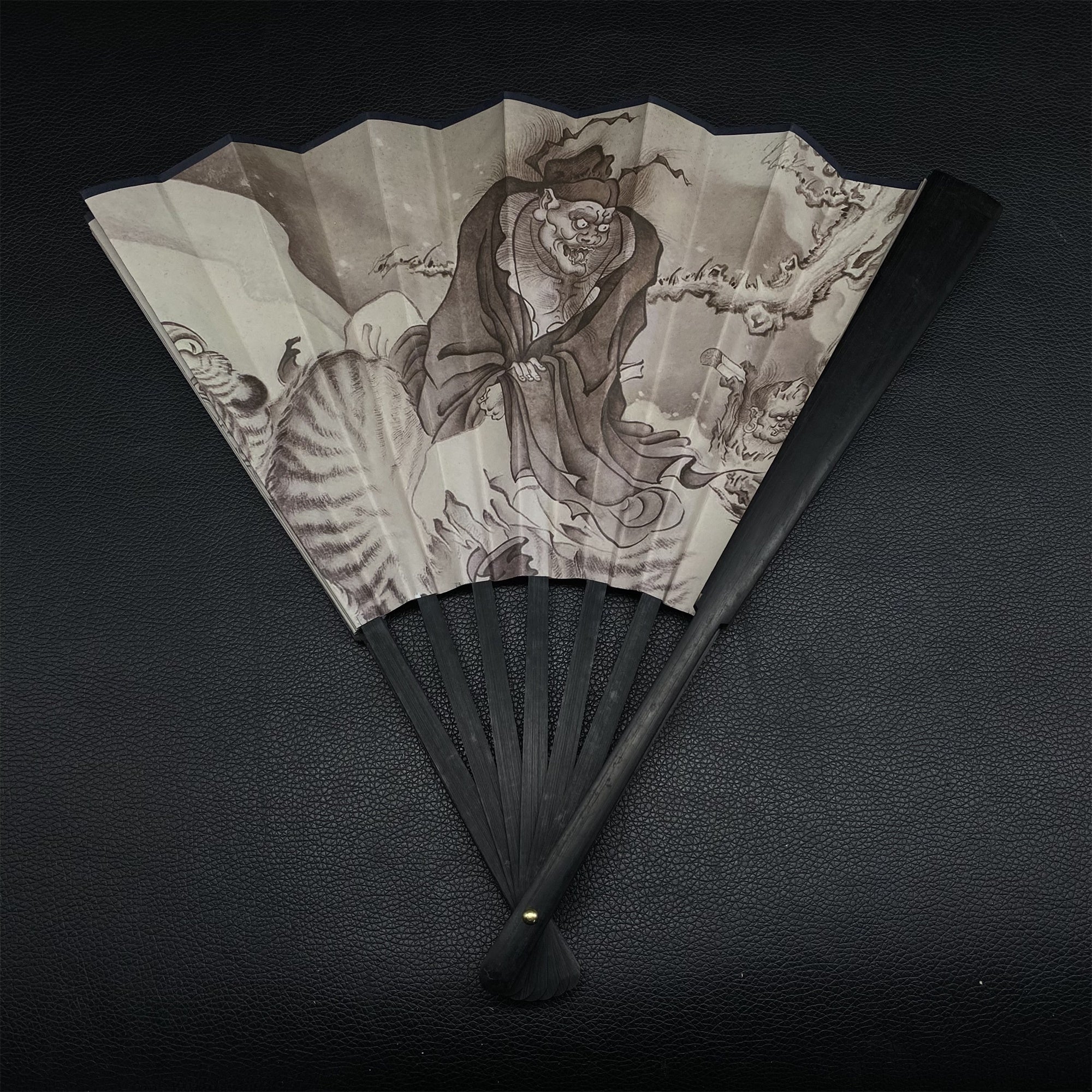Black Myth Zhong Kui's Ghost Catching Folding Fan - Tophatter Daily Deals