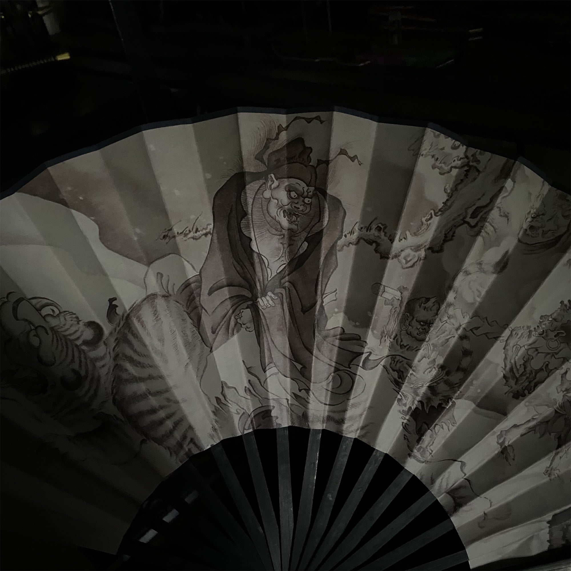 Black Myth Zhong Kui's Ghost Catching Folding Fan - Tophatter Daily Deals