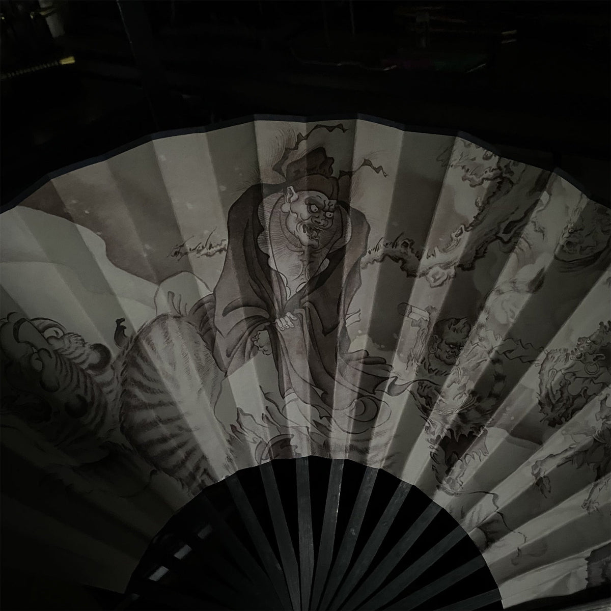Black Myth Zhong Kui's Ghost Catching Folding Fan - Tophatter Daily Deals