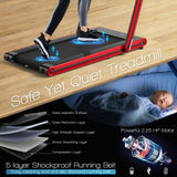 Under Desk Treadmill UK - 2-in-1 Folding Walking Treadmill With Dual Led Display Exercise & Fitness - Tophatter Daily Deals