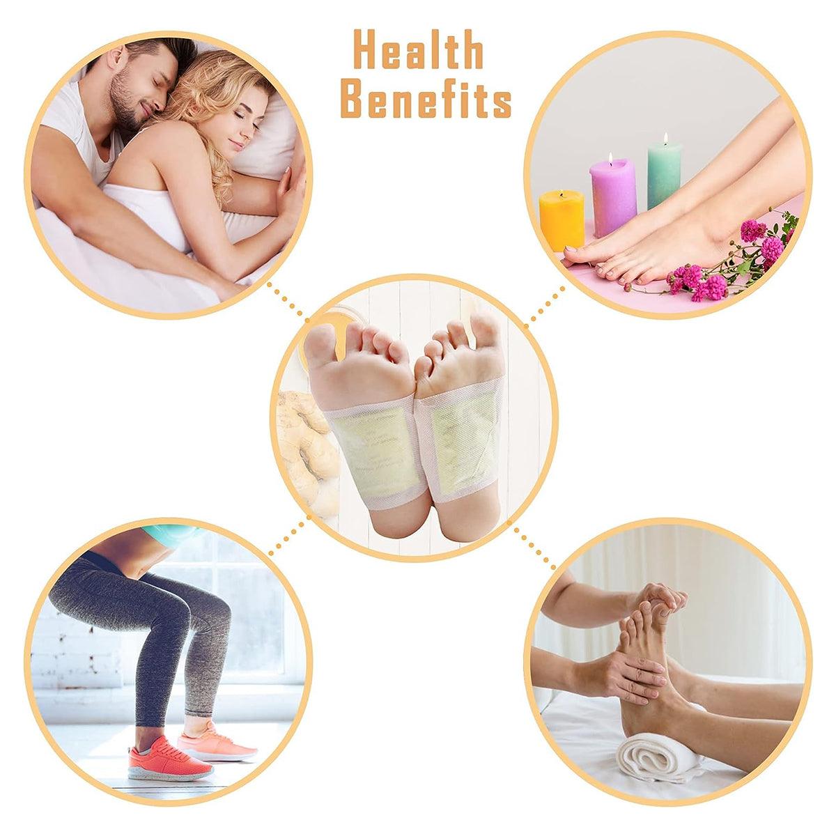 Best Detox Foot Pads UK - 100PCS Body Toxins Feet Slimming Cleansing Health & Beauty - Tophatter Daily Deals