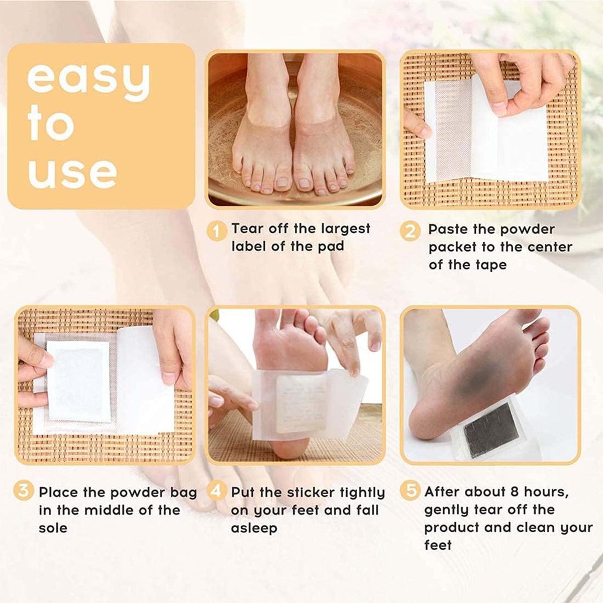Best Detox Foot Pads UK - 100PCS Body Toxins Feet Slimming Cleansing Health & Beauty - Tophatter Daily Deals