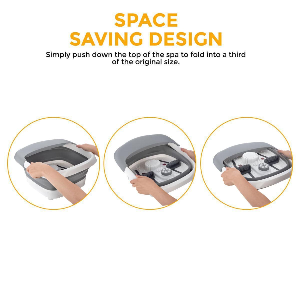 Foot Spa Massager - Foot Spa Pedicure Wet Bath Bubble Massage Bucket Feet Therapy Soothing Folding Health & Beauty - Tophatter Daily Deals