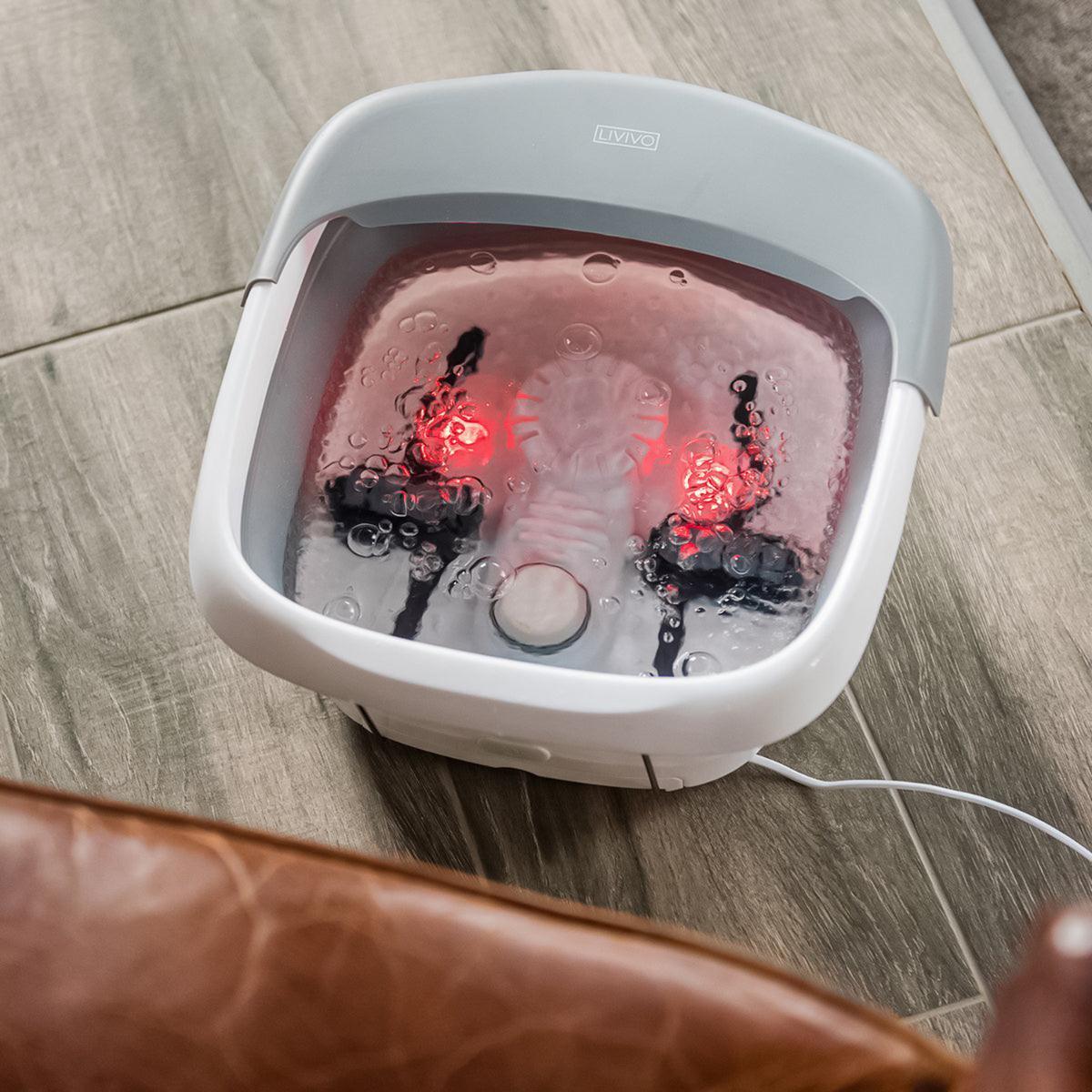 Foot Spa Massager - Foot Spa Pedicure Wet Bath Bubble Massage Bucket Feet Therapy Soothing Folding Health & Beauty - Tophatter Daily Deals