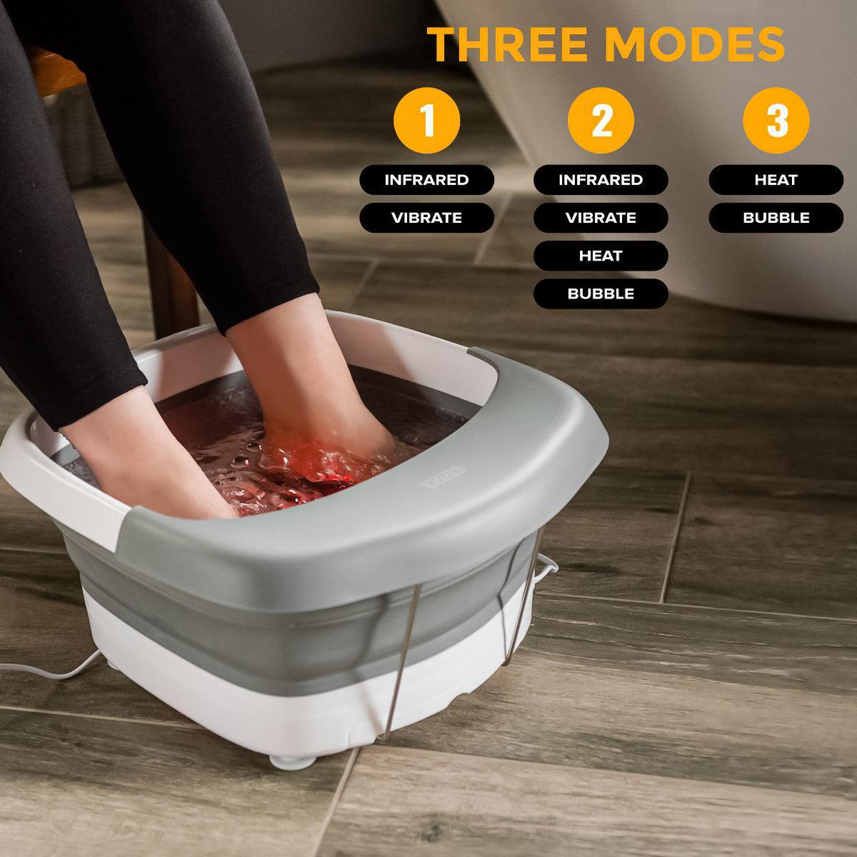 Foot Spa Massager - Foot Spa Pedicure Wet Bath Bubble Massage Bucket Feet Therapy Soothing Folding Health & Beauty - Tophatter Daily Deals