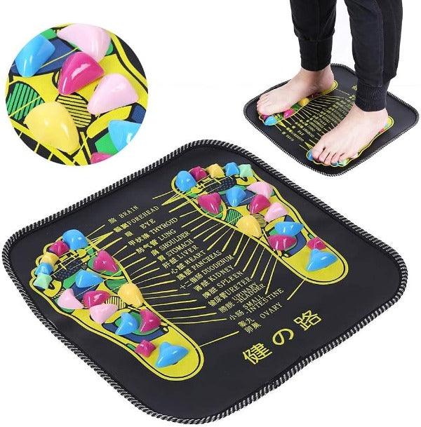 Foot Massage Mat - Reflexology Massager Home Comfortable Massage Cushion Gravel Road Massage Mat Personal Care - Tophatter Daily Deals