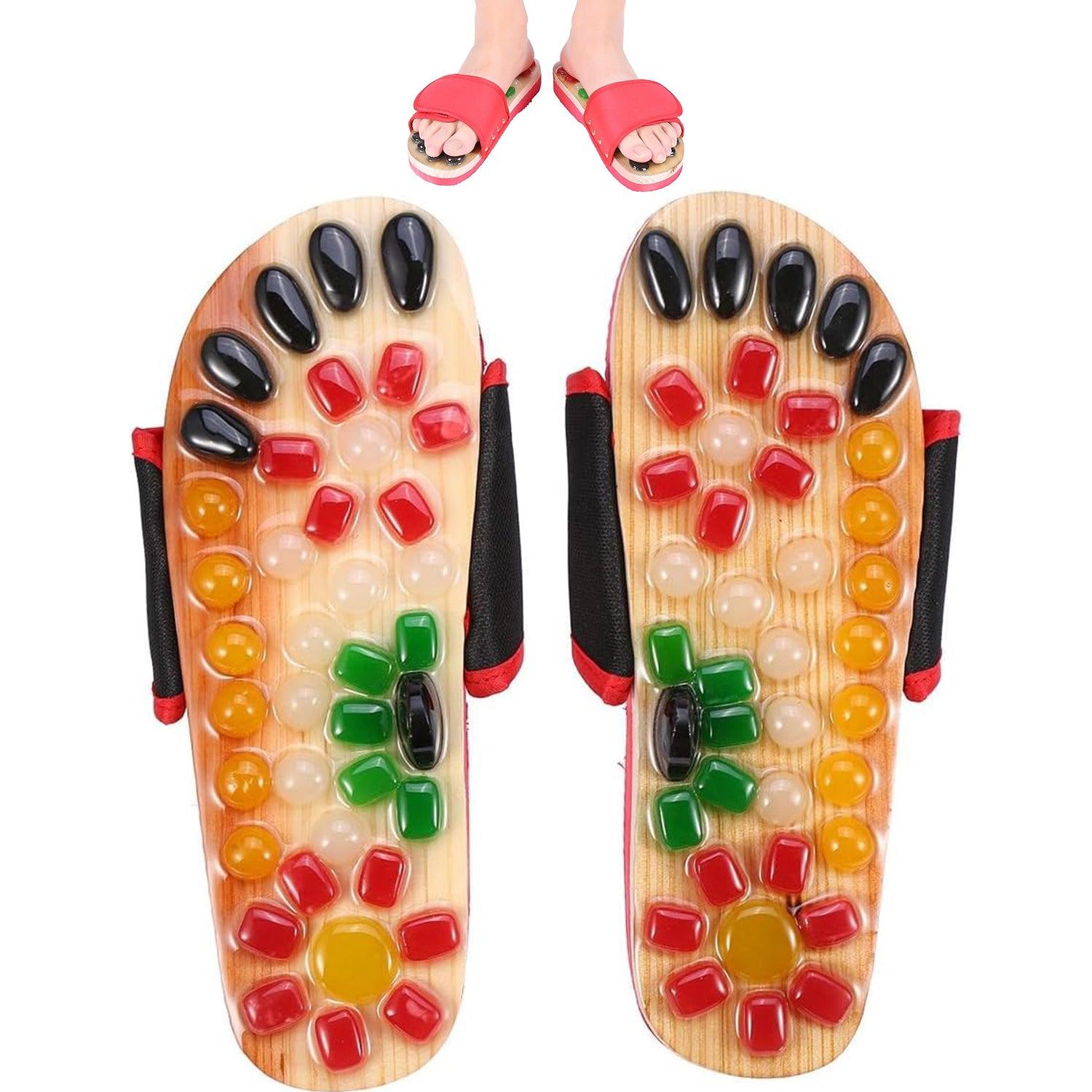 Foot Massage Slippers - Acupressure Foot Massager Slipper Sandals Acupoint Stimulation Massager Health & Beauty - Tophatter Daily Deals