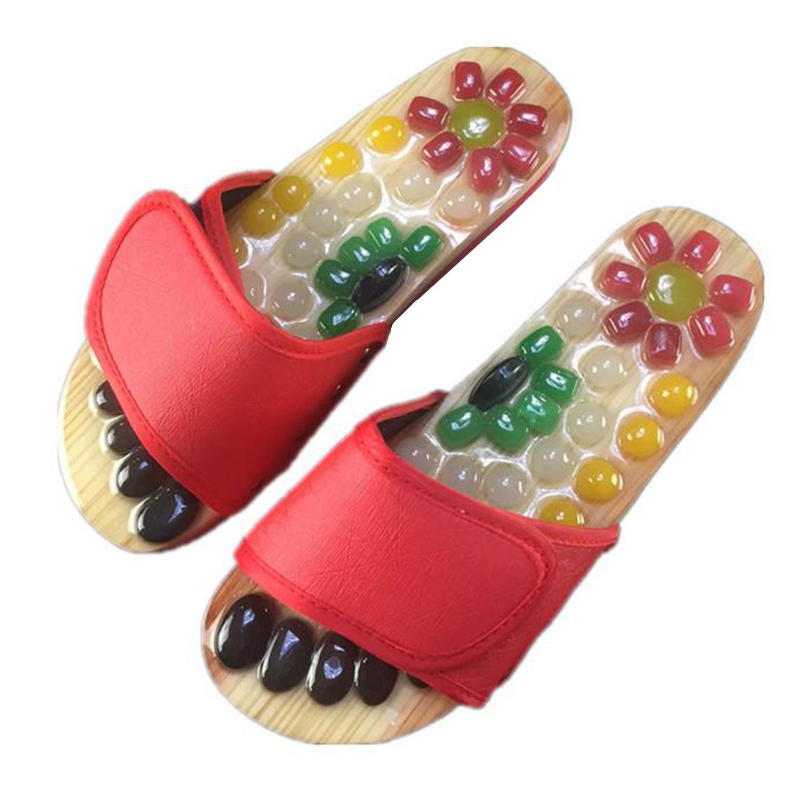 Foot Massage Slippers - Acupressure Foot Massager Slipper Sandals Acupoint Stimulation Massager Red Health & Beauty - Tophatter Daily Deals