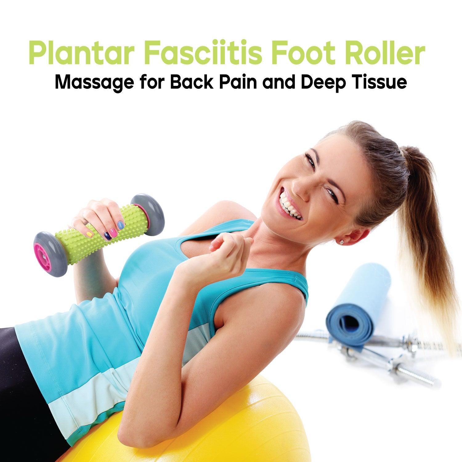 Foot Roller for Plantar Fasciitis - Heel Muscle Knot Pain Tension Reliever Foot Massage Roller Personal Care - Tophatter Daily Deals