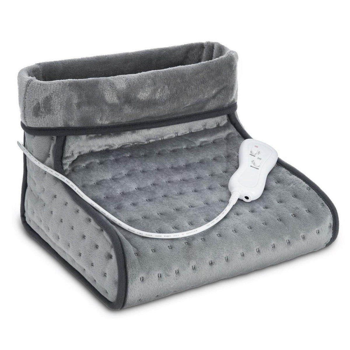Electric Foot Warmer - 2 In 1 Electric Heated Foot Warmer Massager Comfort Fleece Suede Comfy Relaxing Clothing - Tophatter Daily Deals