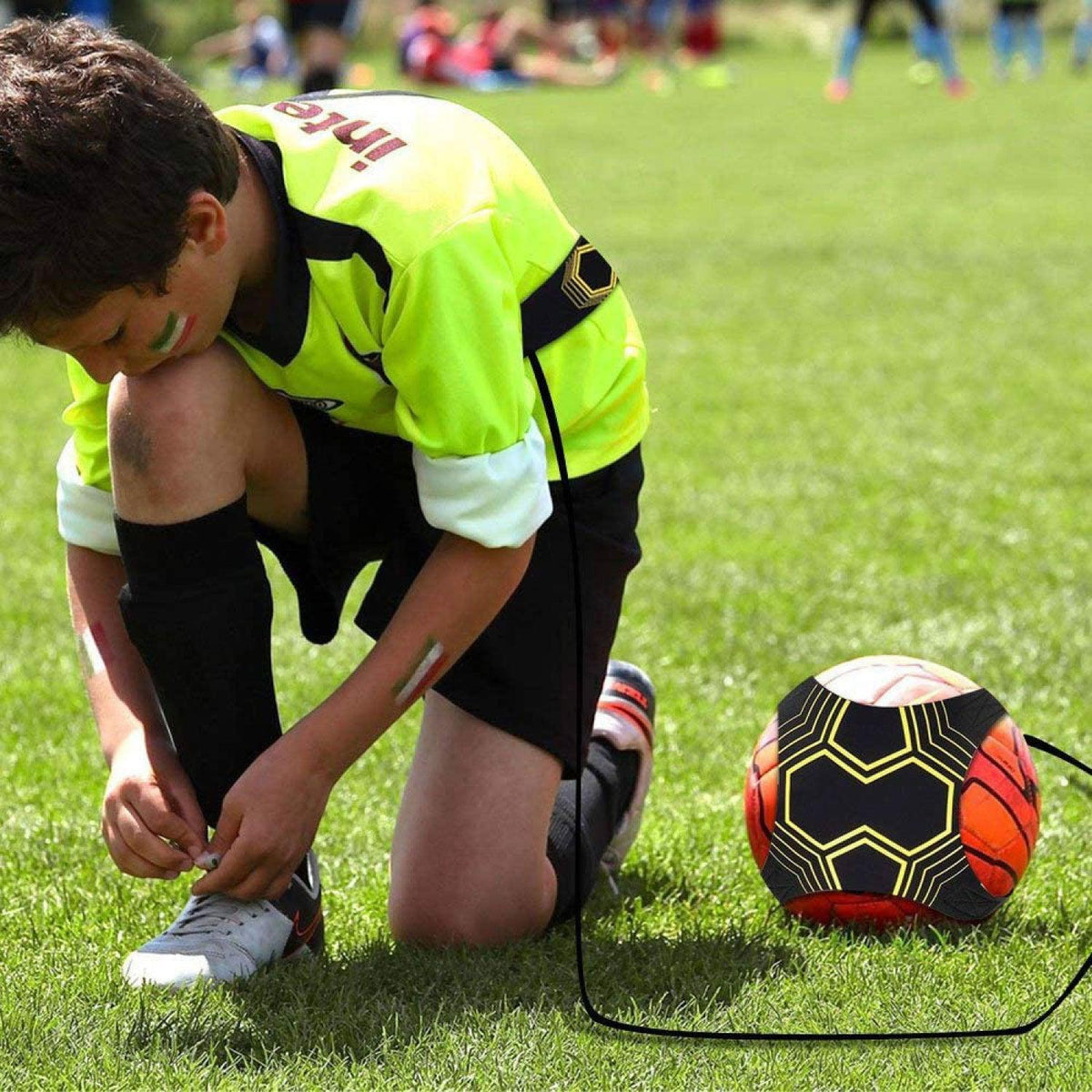 Football Training Belt - Soccer Kick Trainer Rubber Band Football Elastic Band Aid Equipment Waist Belt Soccer - Tophatter Daily Deals