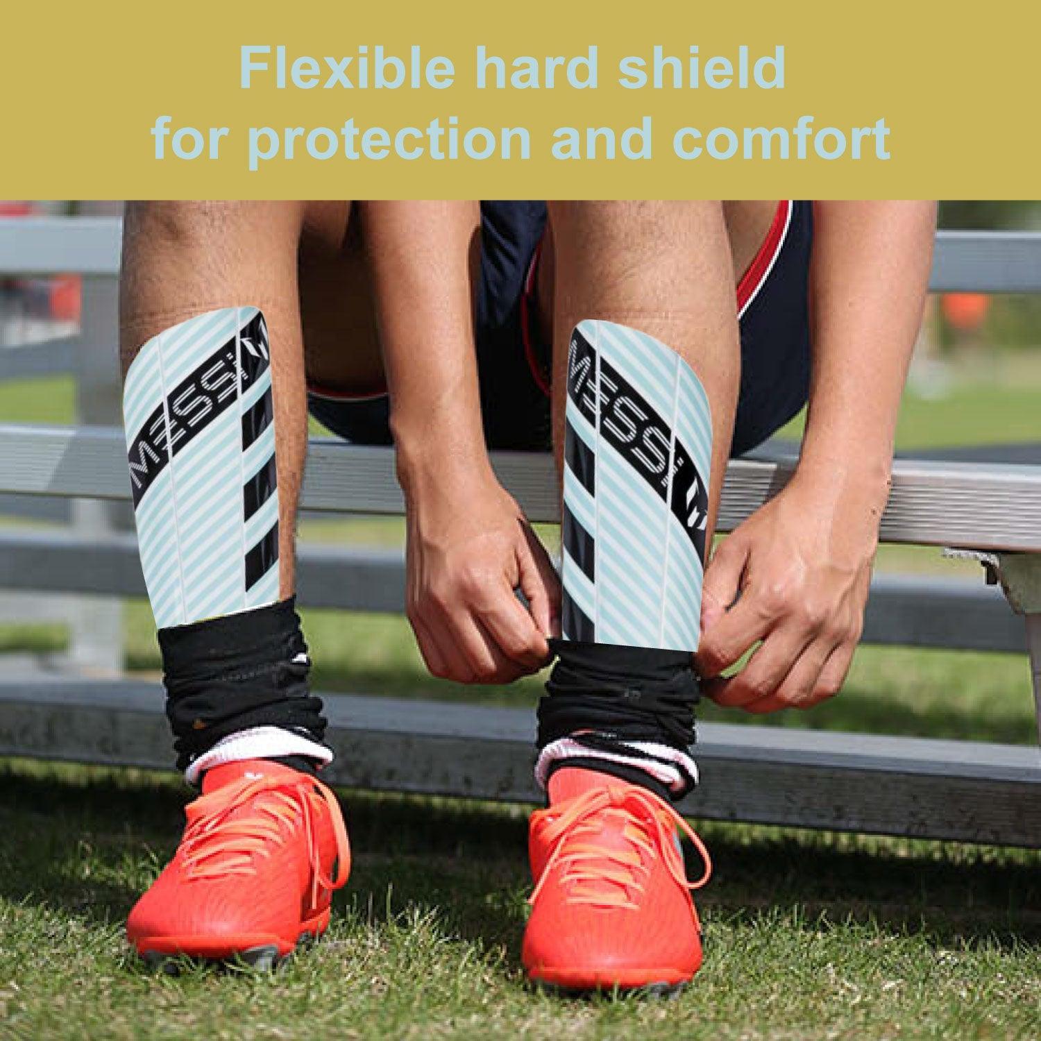 Football Shin Guards - Leg Calf Protection Breathable Shin Guards for Kids and Teens, Non Slip Adjustable Straps Sports & Outdoor - Tophatter Daily Deals