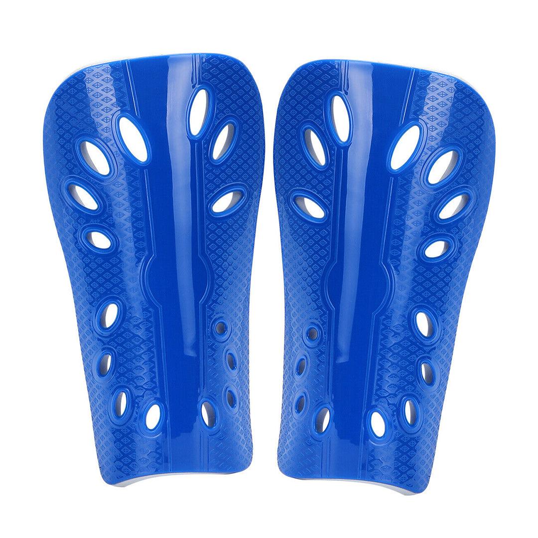 Footballers Shin Pads - Soccer Shin Protector Pad To Secure Leg Shin Guards Sport Guard Strapless Breathable Pads Blue Soccer - Tophatter Daily Deals
