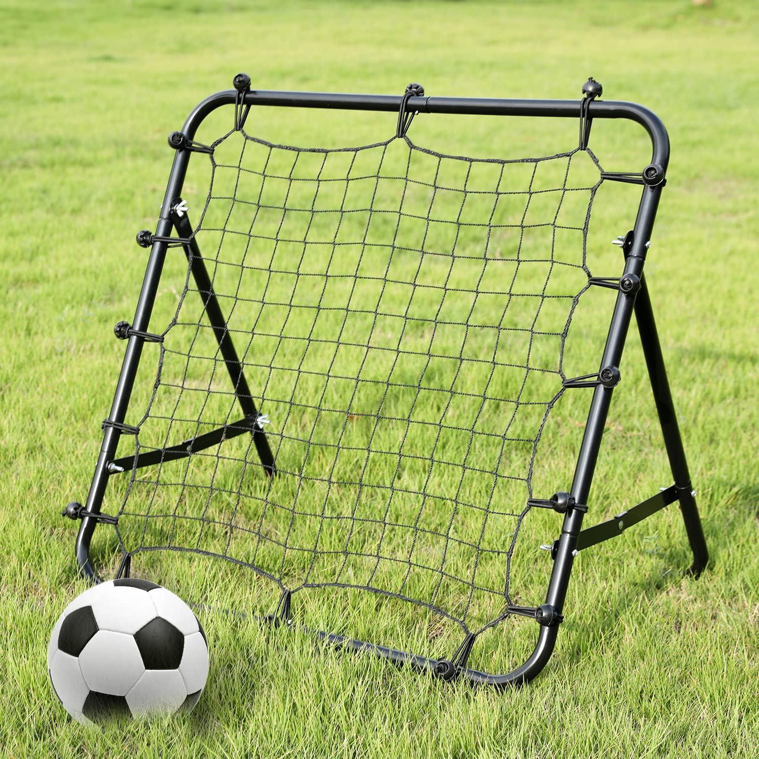 Football Rebound Net - Soccer Practise Net Kickback Target Goal Teens Adults Training Black Sports & Outdoor - Tophatter Daily Deals
