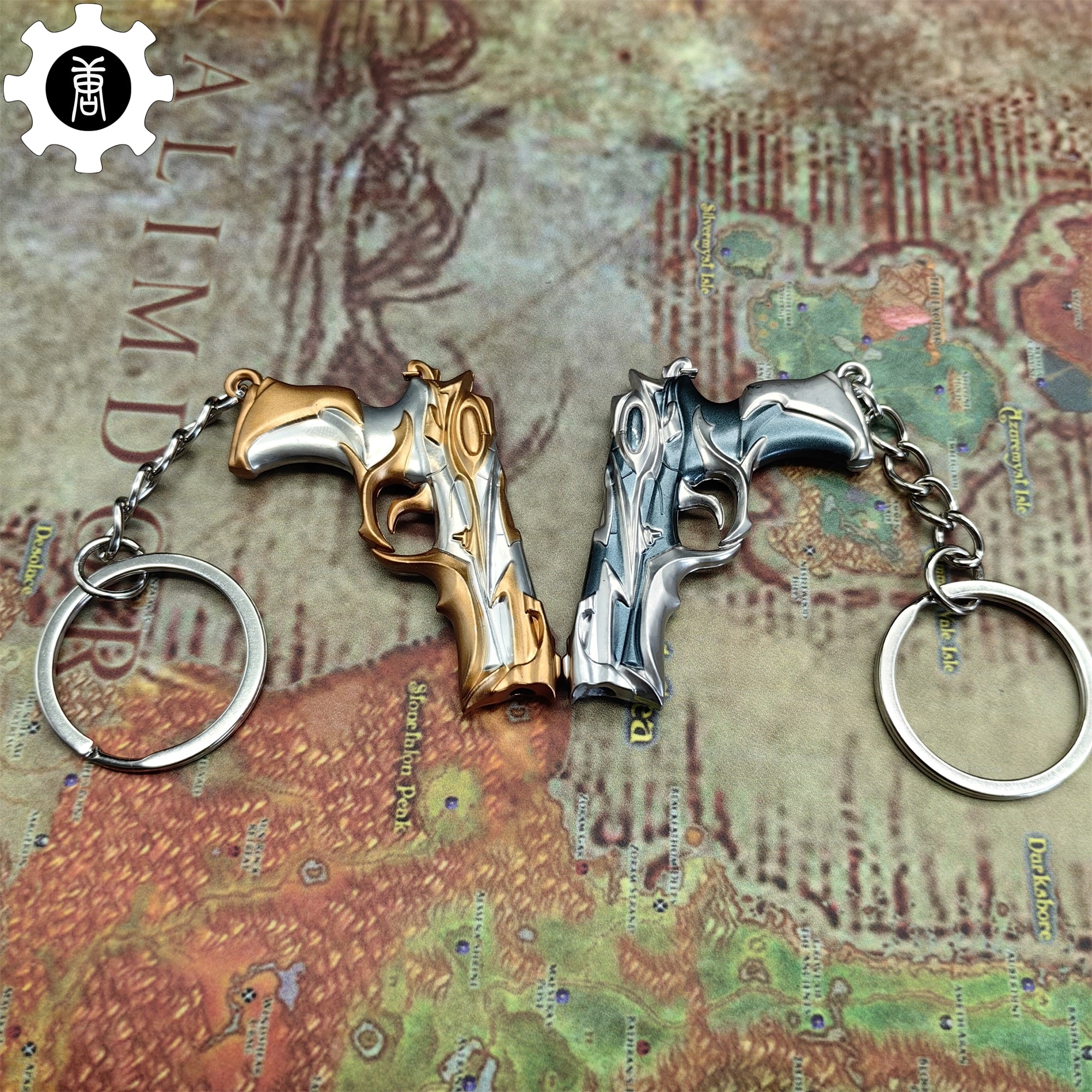 Metal Forsaken Classic Gun Tiny KeyChain Pendant - Tophatter Daily Deals