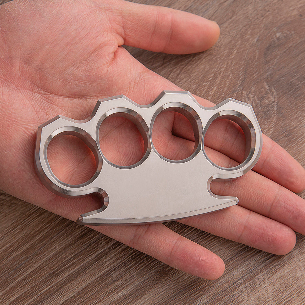 2025 New Classic Stainless Steel 4 Finger Metal Knuckles Brass Knuckles - Tophatter Daily Deals