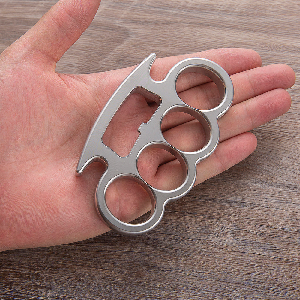2024 New Four Finger Metal Knuckle Duster Bottle Opener Brass Knuckles - Tophatter Daily Deals