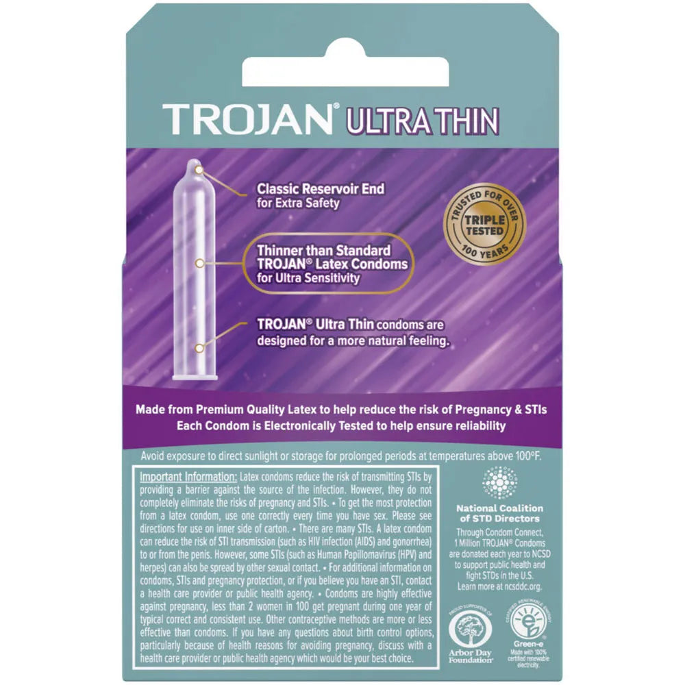 Trojan Sensitivity Ultra Thin Lubricated Condoms – 3 Pack Condoms > Essentials > Condoms - Tophatter Daily Deals