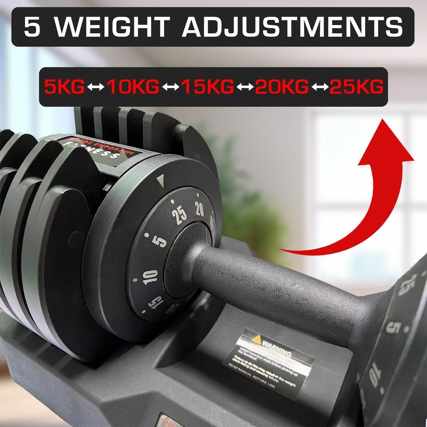 Adjustable Dumbbells Pair - 12KG x 2 24KG Weights Set Dumbells Dumbbeells - Tophatter Daily Deals