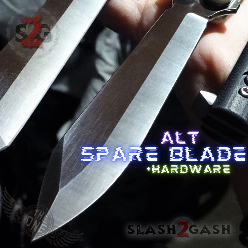 FrankenREP Butterfly Knife TITANIUM Balisong (clone) Replicant - V1 Spare Alt Blade (theONE) + Additional Hardware Knife-Balisong - Tophatter Daily Deals