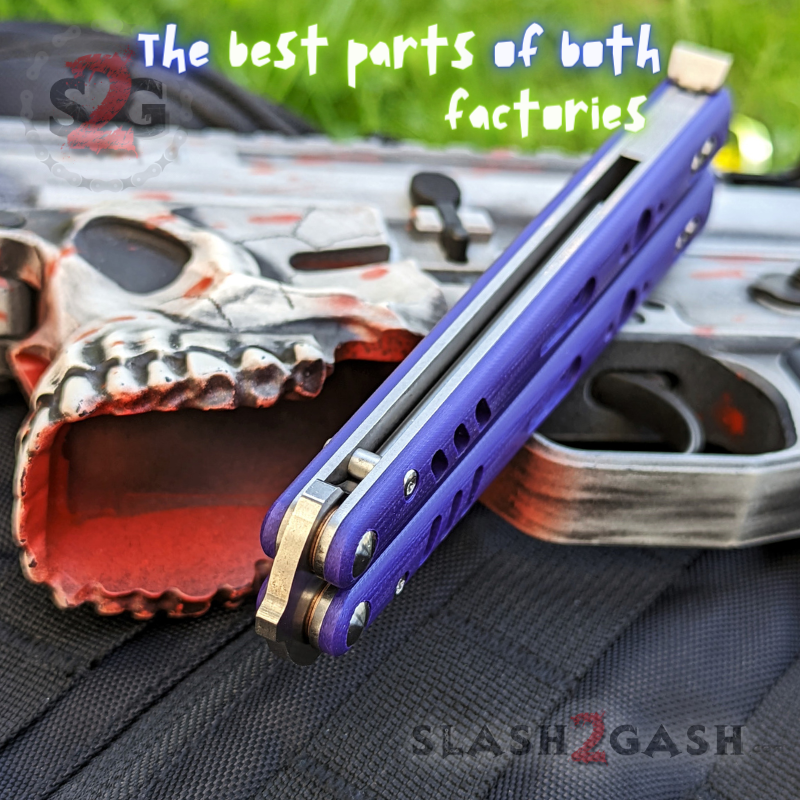 FrankenREP Butterfly Knife TITANIUM Balisong (clone) Replicant - V1 Knife-Balisong - Tophatter Daily Deals
